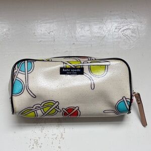 kate spade Cosmetic Pouch with Colorful Sunglass Print